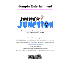 jumpinentertainment.com: Jumpin Junction - The Crossroads of Music and Dance
Jumpin' Junction is the crossroads where great performers of Swing Music and Dance meet. Coming soon to a great city near you!