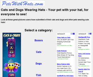 pimpmygmail.com: Pets With Hats - The only place to find nothing but dogs, cats, all pets wearing hats!
Pets With Hats - The only place to find nothing but dogs, cats, all pets wearing hats!