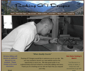 rockinggtdesigns.com: www.RockingGTDesigns.com ~
www.RockingGTDesigns.com ~ RockingGTDesigns offers 100% handmade furniture using the Mortise and Tenon technics along with his hand forged hardware and decorative metals to compliment each piece.  Owner/Designer/Craftsman Glen Trayer is very meticulous taking great pride in each piece he creates.