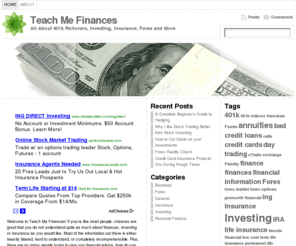 teachmefinances.com: Teach Me Finances
401k Rollovers, Investing, Insurance, Forex and More
