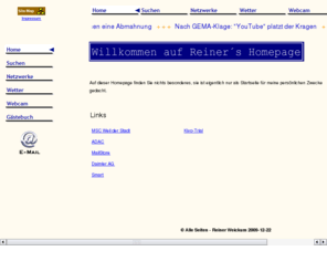 weickum.com: Herzlich Willkommen auf meiner Homepage
Homepage von Reiner Weickum