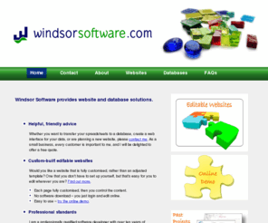 windsorsoftware.com: Windsor Software
Windsor Software provides professional, cost-effective website and database solutions.