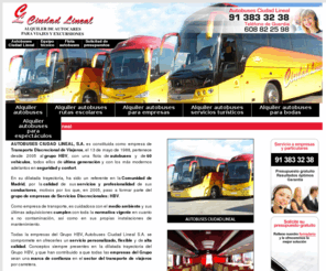 alquilerautobuses.com: Autobuses Ciudad Lineal
91 383 32 38 Mejor precio en alquiler autobuses, Aquiler de autobuses para transporte de viajeros en autobuses.  Alquiler autobuses madrid empresas, alquiler autobuses madrid servicios turÃ­sticos, alquiler autobuses madrid bodas, alquiler autobuses madrid espectÃ¡culos