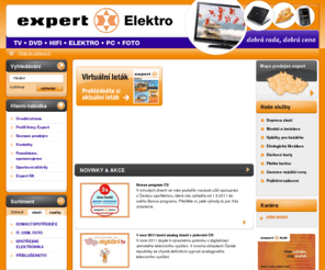 expertcr.cz: Síť odborných prodejen expert elektro
Síť odborných prodejen expert elektro. Katalog nabízeného sortimentu z oblasti elektro - TV, DVD, HIFI, ELEKTRO, PC, FOTO. Mapa prodejen, kontakty, novinky a akce, letákové nabídky.