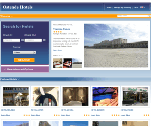 ostendehotels.com: Ostende Hotels - hotel rooms in Ostende
The Belgian city of Ostende offers a range of hotel rooms to visitors.  Here we look at those Ostende hotels that are available to book online.