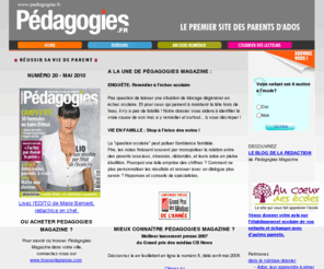 pedagogies.fr: Accueil Pédagogies Magazine
Pédagogies.fr, le premier site des parents d'ados