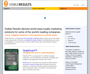 visible-results.com.au: Visible Results - Loyalty Marketing, Loyalty Programs  & CRM Solutions
Visible Results is a leading full-service marketing and technology services organization that devises world-class loyalty solutions.