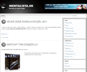 mentalista.sk: Úvod - Kúzla, triky, mágia | mentalista.sk
Kúzla, triky, mágia | mentalista.sk