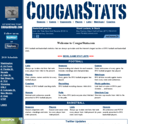 cougarstats.com: CougarStats: BYU Football and Basketball
BYU football statistics BYU Basketball statistics and BYU sports