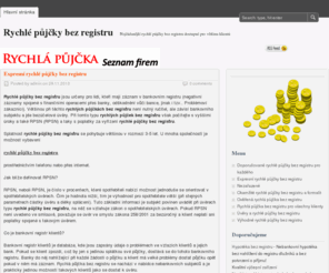 rychlepujckybezregistru.info: Rychlé půjčky bez registru
Poskytujeme ověřené informace z oblasti úvěrů typu rychlé půjčky bez registru, které nezkoumají registr dlužníků.