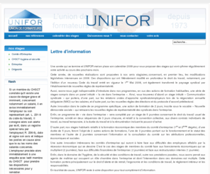 unifor-online.net: UNIFOR
Unifor est une union de formateurs proposant des stages spécialisés : comité d'entreprise, CHSCT, droit du travail. Présentation de l'organisme et de l'offre.