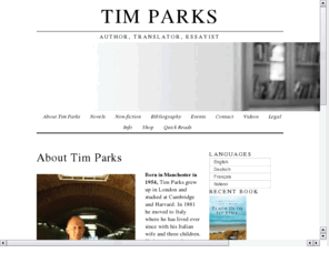 timparks.co.uk: Tim Parks
Homepage Tim Parks