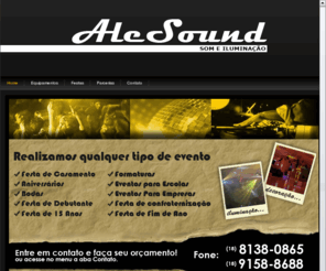 alesound.net: www.AleSound.net  -  Som, Iuminação e Equipamentos para sua festa!
Aluguel de equipamentos de som e iluminação para sua festa!