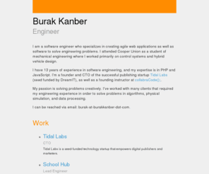 burakkanber.com: Burak Kanber, Engineer
