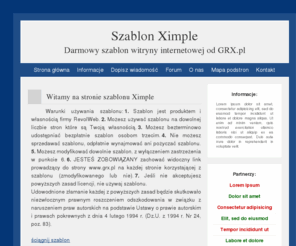 numer.biz: Ximple
Ximple - darmowy szablon www by GRX.pl