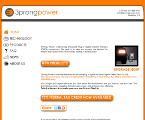 3prongpower.com: 3Prong Power ~ Plug in Hybrid Conversions in Berkeley, California
3Prong Power Berkeley, California PHEV Installation