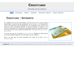 creditcard-informatie.nl: Creditcard informatie
Informatie over de creditcard