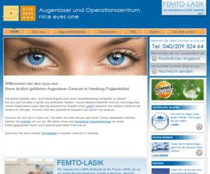 nice-eyes-one.com: nice eyes one - Augenlaserzentrum in Hamburg Femto.OP ab 1750,00 EUR pro Auge - nice eyes one
Willkommen bei nice eyes one - Ihrem ärztlich geführten Augenlaser-Centrum in Hamburg-Poppenbüttel