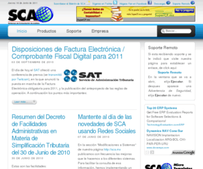 sca.mx: Portal de SCA - Inicio
Sistemas de Computación Accesibles desarrolladores de Software de Contabilidad y Nómina para empresas con contabilidad profesional ERP CRM