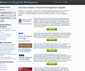 mastersinnonprofitmanagement.com: Masters in Nonprofit Management Online Programs: MS, MPA, MPP
