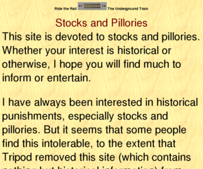 pilloryhistory.com: Stocks and Pillories
What they are, their history, and how they were used. Many different types of stocks and pillories are featured.