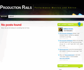 productionrails.com: Production Rails « Performance Metrics and Advice
Performance Metrics and Advice