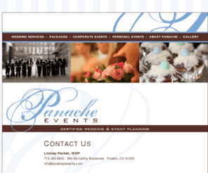 pueblopanache.com: Panache Events | Event Planner, Wedding Planner, Destination Weddings | Home Page
Panache Events represents the culmination of a lifelong dream to be a wedding coordinator and event planner. Panache Events, specializes in creating phenomenal, unique and memorable corporate and wedding events within any budget...