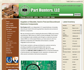 parthunters.com: Suppliers of Obsolete, Hard to Find and Discontinued Electronic Components…
