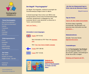 psychographie-initiative.de: Psychographie-Initiative e.V. - Sich selbst und Andere besser verstehen
