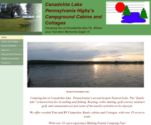 Canadohtalakecamping Com Canadohta Lake Pa Higbys Campground