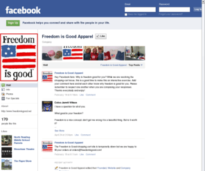 freedomisgood.net: Incompatible Browser | Facebook
 Facebook is a social utility that connects people with friends and others who work, study and live around them. People use Facebook to keep up with friends, upload an unlimited number of photos, post links and videos, and learn more about the people they meet.