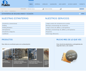 estanteriasusadas.com: Estanterias usadas - Ocasiones Pulido
Comercio Sanz Pulido S.L. Recuperación de palet usado. Compra venta de ocasiones industriales. Compra venta de estantería industrial y entreplantas. Servicios de montaje y desmontaje.