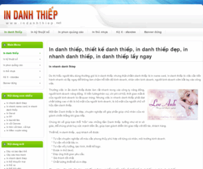 indanhthiep.net: In danh thiếp, thiết kế danh thiếp, in danh thiếp đẹp, in nhanh danh thiếp, in danh thiếp lấy ngay
In danh thiếp, thiết kế danh thiếp, in danh thiếp đẹp, in nhanh danh thiếp, in danh thiếp lấy ngay