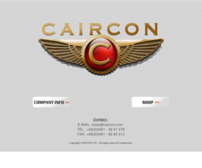 caircon.com: Caircon Ltd. - Home
Whlen Sie aus unserem groen Sortiment an Produkten sowie -Zubehr.
Wir haben: Natur Leinl, Wetterfeste Holzlasur, Parkettlack, Holz Decklack, Dachfarbe, Nano Fassadenfarbe, 
Bodenbeschichtung, Acrylat Versiegelung, Klarlack, Acid Etch Solution, Spezial Vorreiniger, Whirlpoolreiniger, 
Dachreiniger, Metallschutzlack u.v.m. Schauen Sie einfach vorbei.