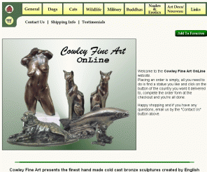 cowleyfineart.co.uk: Cowley Fine Art OnLine - Hand Made Cold Cast Bronze Statues
