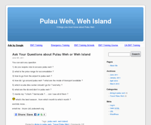 pulauweh.org: Pulau Weh, Weh Island
Let me tell you the truth about traveling and diving in Pulau Weh or Weh Island