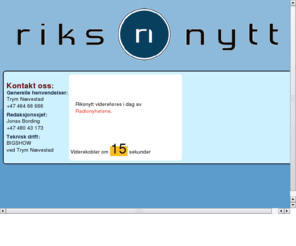 riksnytt.no: Riksnytt - Syndikert Norsk nyhetstjeneste for radio
