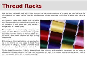 threadracks.com: Thread Racks | Thread Stand | Thread Storage Rack
ThreadRacks.com - Keep everything organized with one of these functional thread racks!
