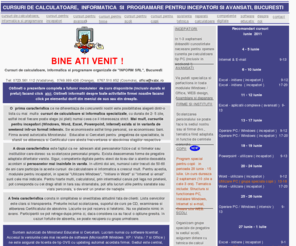 xabc.ro: Cursuri calculatoare, informatica, programare. Competente digitale. Initiere utilizare operare PC.
Cursuri de calculatoare,informatica si programare pentru incepatori si avansati,firme si institutii; program normal si de weekend.  Initiere in operarea si utilizarea PC. Pregatire in domeniul Internet si Multimedia. Aviz MEdC, Certificat de absolvire, Bucuresti.