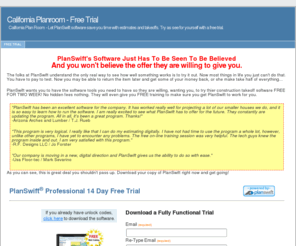 californiaplanroom.com: California Planroom - Free Trial
California Plan Room - Let PlanSwift software save you time with estimates and takeoffs. Try as see for yourself with a free trial.