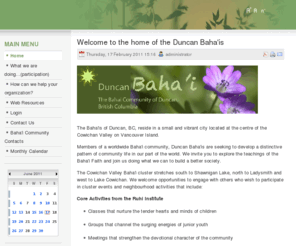 duncanbahai.org: Baha'i Duncan
This is the website for the Baha'is of Duncan BC.