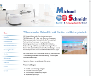 sanitaer-schmidt.com: Willkommen bei Michael Schmidt Sanitär- und Heizungstechnik | Sanitär Schmidt
META-Description 