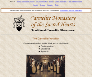 sistersofcarmel.org: Traditional Catholic Carmelite Convent - Religious Community of Contemplative Nuns - Vocation
This Carmelite convent is a traditional Catholic community of contemplative nuns, Tridentine Latin Mass. Do you have a religious vocation?