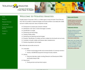 vocs.biz: Volatile Analysis Corporation: Discovering VOC Revelations From Flavor To Health
Volatile Analysis Corporation: Discovering  VOC Revelations From Flavor To Health