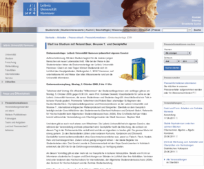 erstsemestertage.com: Leibniz Universität Hannover - Start ins Studium mit Roland Baar, Mousse T. und Denkpfeffer
Informationen zur Leibniz Universität Hannover