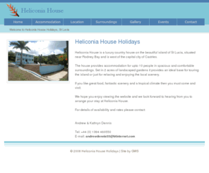 heliconia-house.com: Heliconia House | Home
Heliconia House is a luxury country house on the beautiful island of St Lucia, situated near Babonneau.