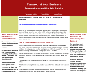 www-turnaround.com: Turnaround a Business
Our recommended business turnaround approach. Step-by-step.