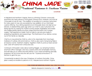 chinajaderockville.com: China Jade 20855 - Rockville ( or Derwood )
China Jade Online Order System! China Jade Restaurant Location: 16805 Crabbs Branch Way,, Rockville ( or Derwood ), MD 20855. Telephone (301) 963-1570, Fax (301) 963-3906