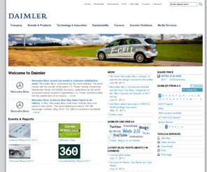 daimlerbenz.com: Home | Daimler
Corporate Website of Daimler AG: Information about the Daimler group, its divisions, brands and products, technology and innovation, sustainability efforts, Investor Relations and much more.