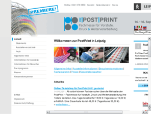 postprint.de: PostPrint - Fachmesse für Vorstufe, Druck & Weiterverarbeitung
PostPrint - Fachmesse für Vorstufe, Druck & Weiterverarbeitung